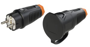 Stekker rubber met randaarde